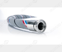 Elaflon Plus FEP hose assembly, crimped foodstuff fitting