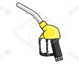 Icon / Clipart<br />Petrol Station Dispenser Pump & Nozzle (yellow)