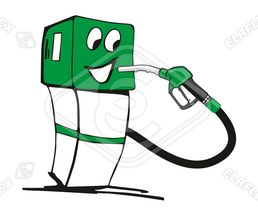 Icon / Clipart<br />Petrol Station Dispenser Pump & Nozzle (green)