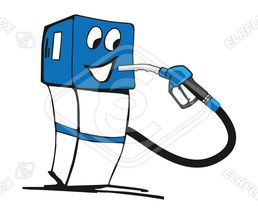 Icon / Clipart<br />Petrol Station Dispenser Pump & Nozzle (blue)