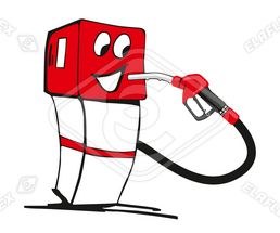 Icon / Clipart<br />Petrol Station Dispenser Pump & Nozzle (red)