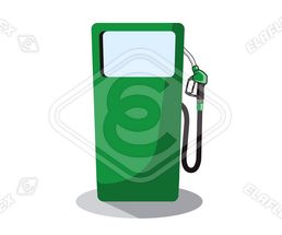 Icon / Clipart<br />Petrol Station Dispenser Pump & Nozzle (green)