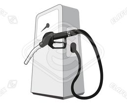 Icon / Clipart<br />Petrol Station Dispenser Pump & Nozzle (black)