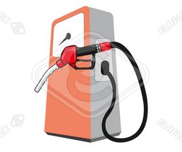 Icon / Clipart<br />Petrol Station Dispenser Pump & Nozzle (red)