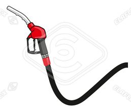 Icon / Clipart<br />Petrol Station Nozzle & Hose (red)