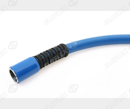 SL 16 AdBlue® (blue) hose assembly with anti-kinking sleeve, colour sleeve