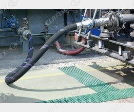 Unloading chemical road tanker