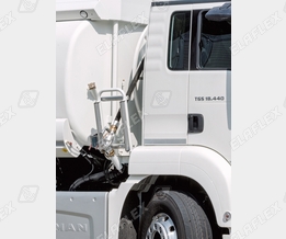 Road tanker with large hose reel, HD hose assembly, ZV 500 nozzle