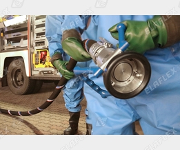 Equipment truck for dangerous goods accidents, Elaflon PTFE universal hose assembly, DDC Dry Disconnect Coupling