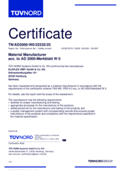 AD 2000 W0 Certificate for 
ELAFLEX HIBY